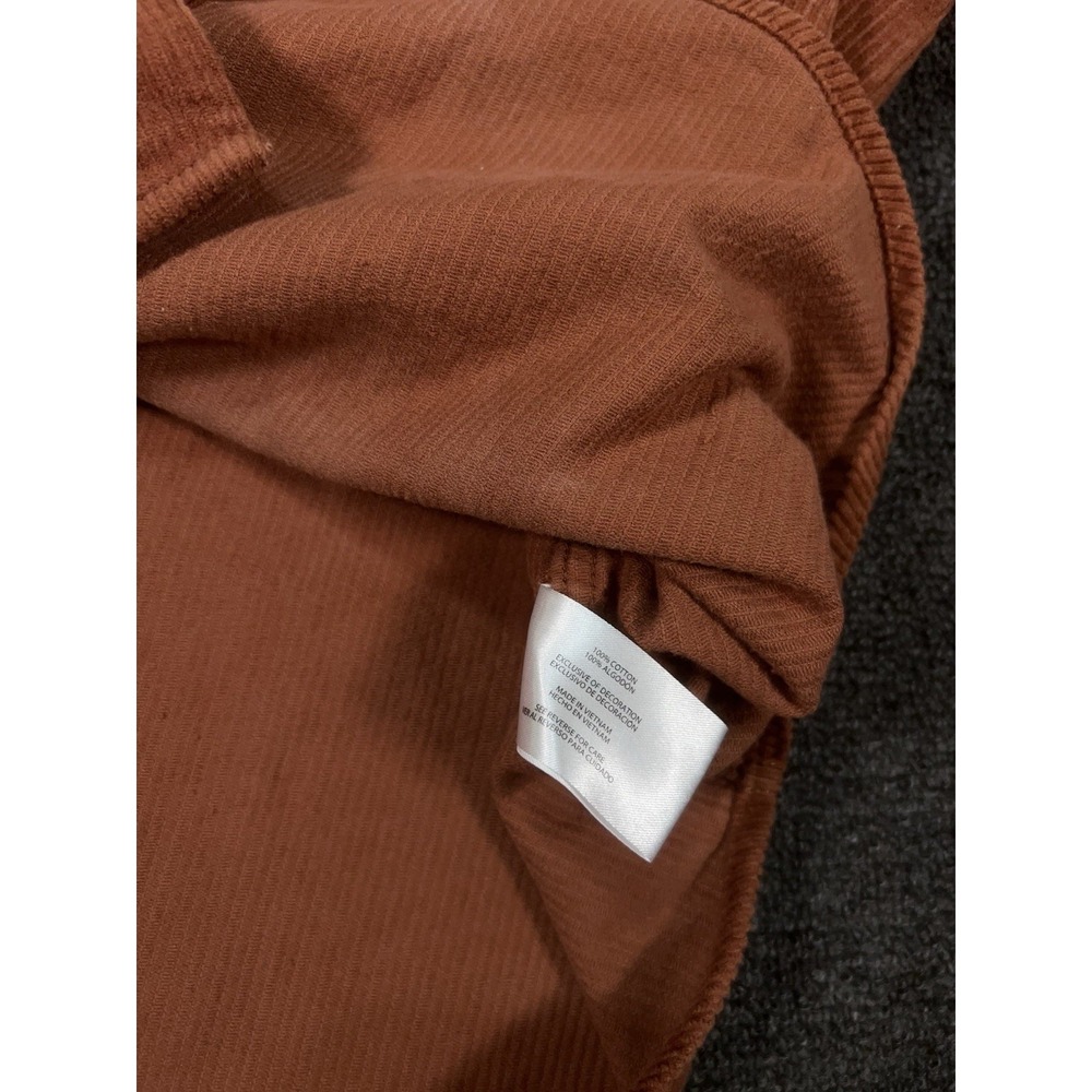 Gap Corduroy Shirt Jacket Shacket Men Large Burnt Orange Button Up Chore Work - Picture 4 of 6